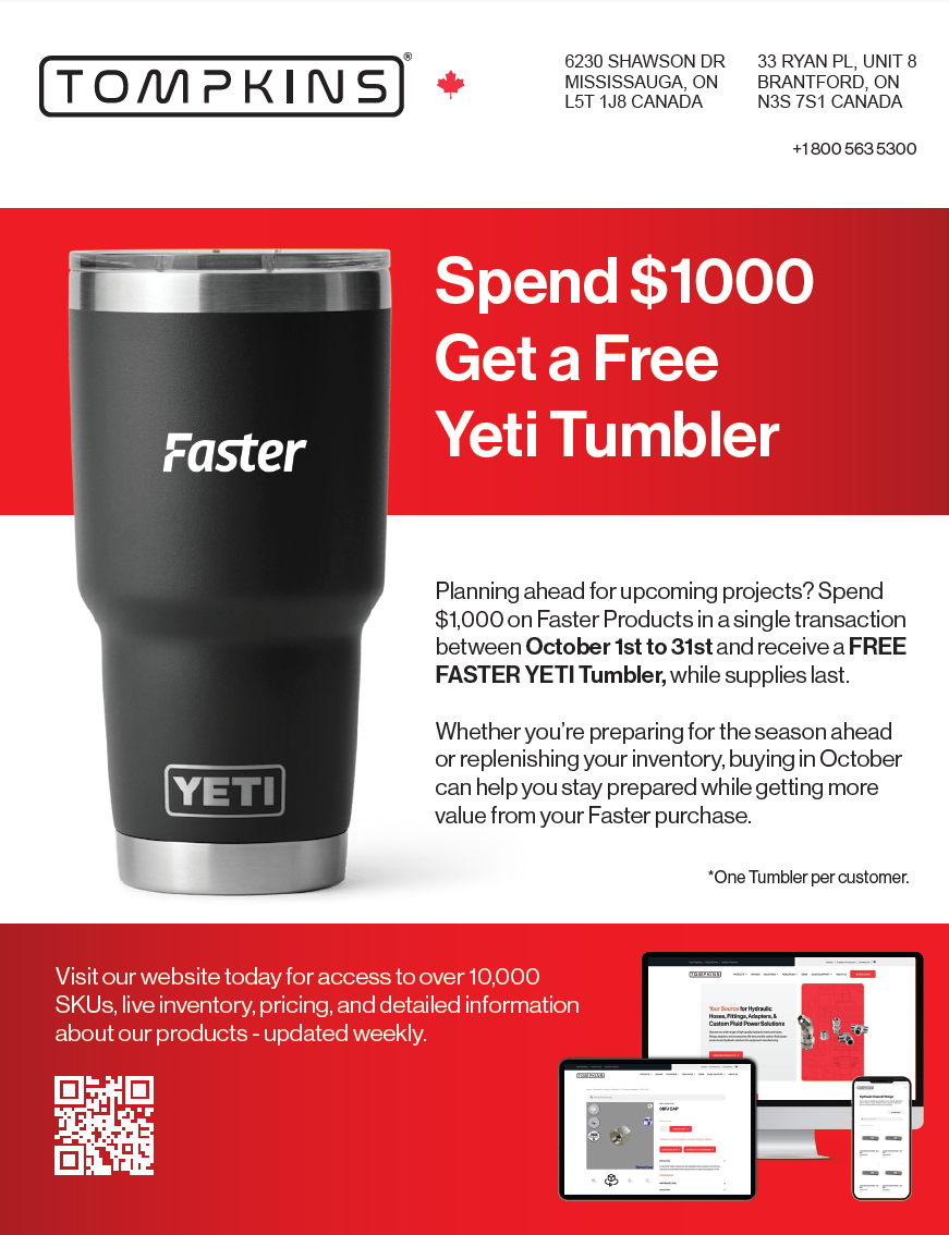 Spend $1,000 on Faster products and get a free YETI tumbler